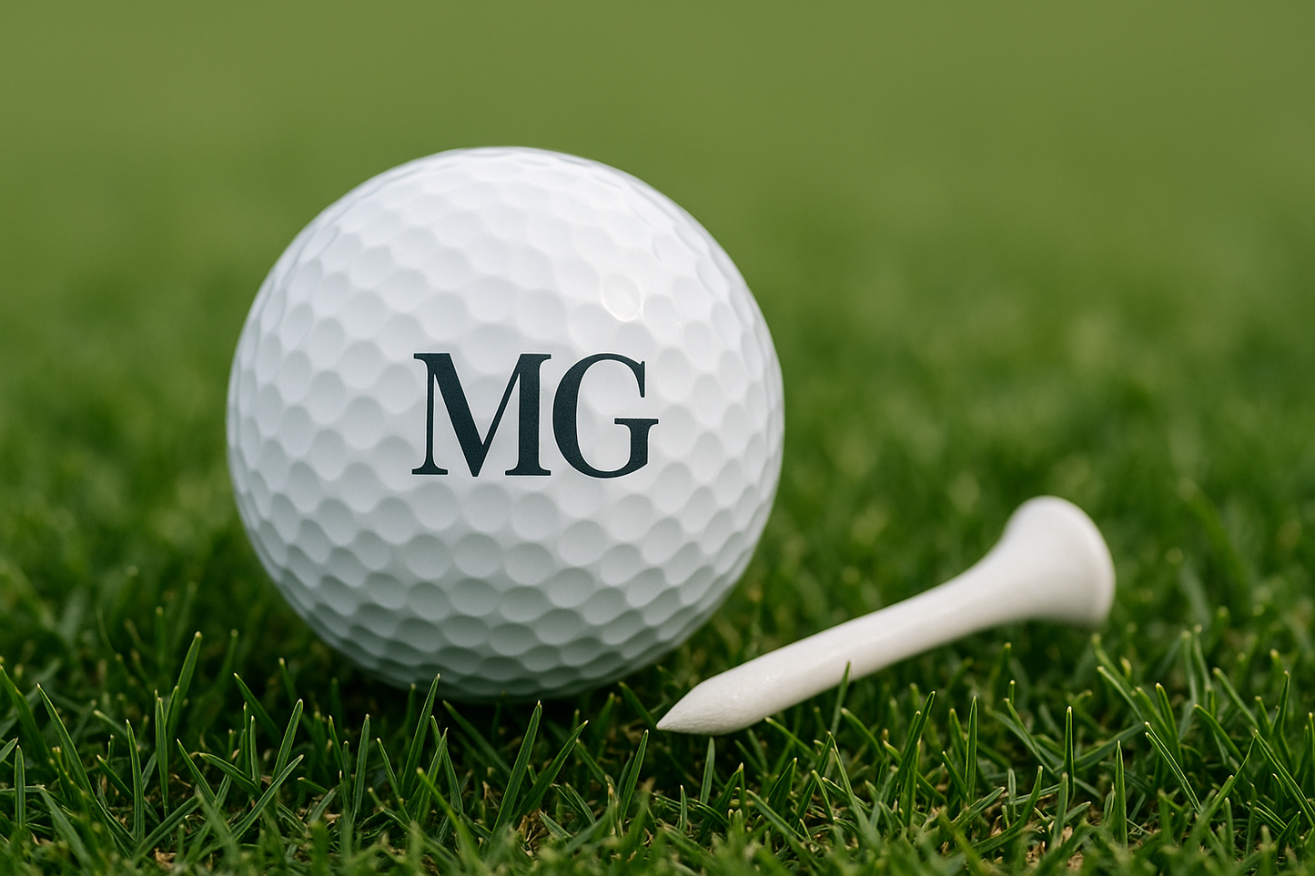 pelota de golf con iniciales como personalizadas